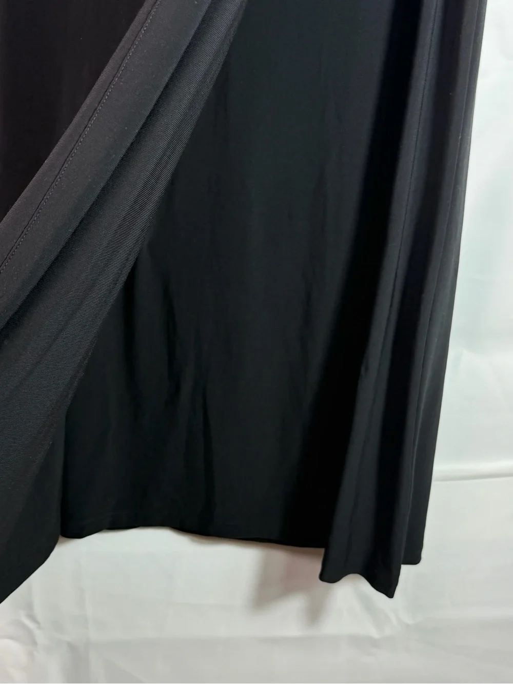 White House Black Market Black Draped Faux Wrap Maxi Skirt Medium Chic Classic